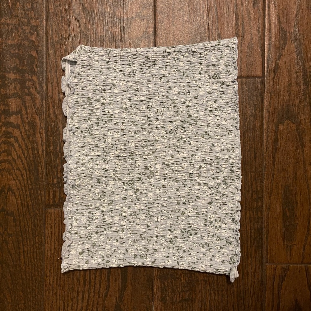 floral blue hollister tube top